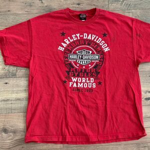 Harley-davidson Men's Red T-shirt